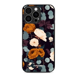 Lesklý kryt na mobil Apple iPhone 16 Pro Max - Mobiwear Glossy GB25G, rezavé růže v noci
