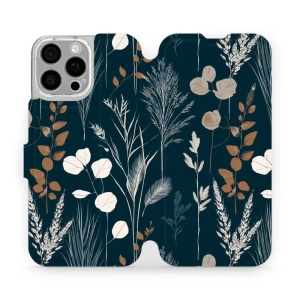 Flip pouzdro na mobil Apple iPhone 16 Pro Max - Mobiwear VB27S, trávy na sytě tyrkysové