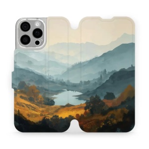 Flip pouzdro na mobil Apple iPhone 16 Pro Max - Mobiwear VB36S, jezero v údolí