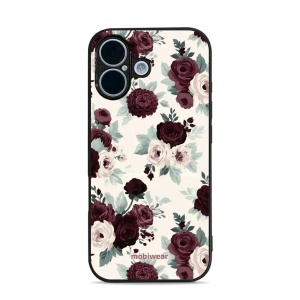 Lesklý kryt na mobil Apple iPhone 17 - Mobiwear Glossy GB31G, růže se šalvějí na krémové