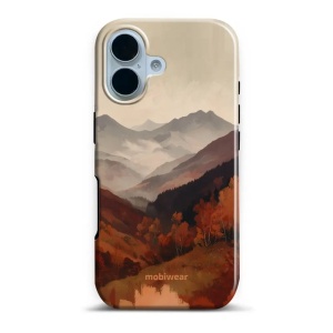 Odolný kryt na mobil Apple iPhone 17 - Mobiwear Elite Pro EB35E, mlhavé údolí v horách