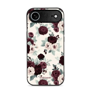 Lesklý kryt na mobil Apple iPhone 17 Air - Mobiwear Glossy GB31G, růže se šalvějí na krémové