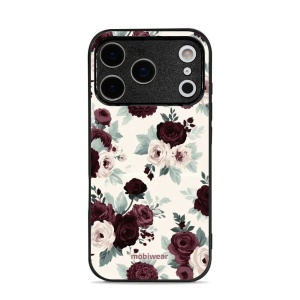 Lesklý kryt na mobil Apple iPhone 17 Pro - Mobiwear Glossy GB31G, růže se šalvějí na krémové