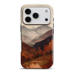 Odolný kryt na mobil Apple iPhone 17 Pro - Mobiwear Elite Pro EB35E, mlhavé údolí v horách