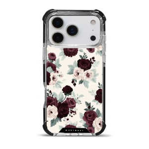 Odolný obal Mobiwear MagSafe Elite Bumper - Apple iPhone 17 Pro Max - DB31D Růže se šalvějí na krémové