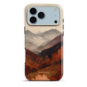 Odolný kryt na mobil Apple iPhone 17 Pro Max - Mobiwear Elite Pro EB35E, mlhavé údolí v horách