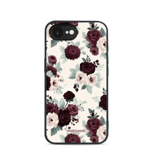Lesklý kryt na mobil Apple iPhone 17e - Mobiwear Glossy GB31G, růže se šalvějí na krémové