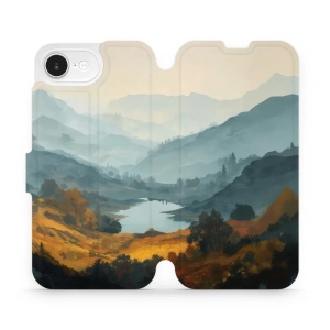 Flip pouzdro na mobil Apple iPhone 17e - Mobiwear VB36S, jezero v údolí