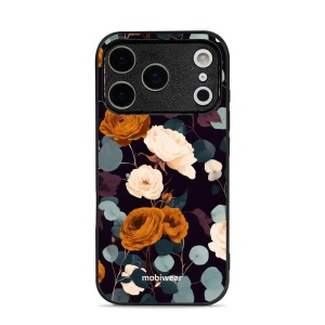Lesklý kryt na mobil Apple iPhone 18 Pro - Mobiwear Glossy GB25G, rezavé růže v noci