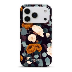 Odolný kryt na mobil Apple iPhone 18 Pro - Mobiwear Elite Pro EB25E, rezavé růže v noci