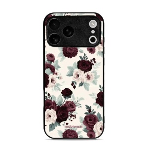 Lesklý kryt na mobil Apple iPhone 18 Pro Max - Mobiwear Glossy GB31G, růže se šalvějí na krémové