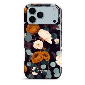 Odolný kryt na mobil Apple iPhone 18 Pro Max - Mobiwear Elite Pro EB25E, rezavé růže v noci