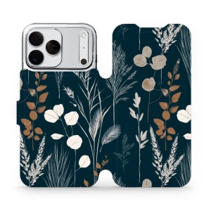 Flip pouzdro na mobil Apple iPhone 18 Pro Max - Mobiwear VB27S, trávy na sytě tyrkysové