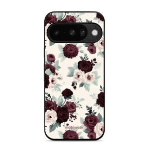 Lesklý kryt na mobil Google Pixel 10 / Pixel 10 Pro - Mobiwear Glossy GB31G, růže se šalvějí na krémové