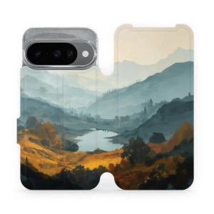 Flip pouzdro na mobil Google Pixel 10 / Pixel 10 Pro - Mobiwear VB36S, jezero v údolí