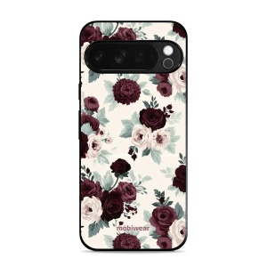 Lesklý kryt na mobil Google Pixel 10 Pro XL - Mobiwear Glossy GB31G, růže se šalvějí na krémové