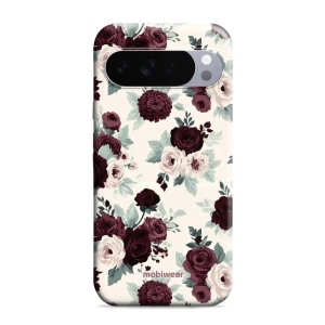 Odolný kryt na mobil Google Pixel 10 Pro XL - Mobiwear Elite Pro EB31E, růže se šalvějí na krémové