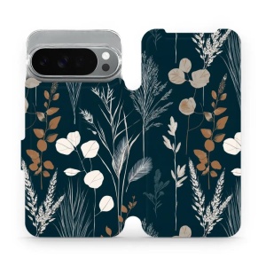 Flip pouzdro na mobil Google Pixel 10 Pro XL - Mobiwear VB27S, trávy na sytě tyrkysové