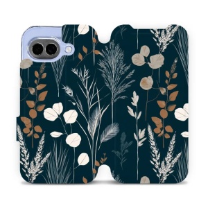 Flip pouzdro na mobil Google Pixel 10a - Mobiwear VB27S, trávy na sytě tyrkysové