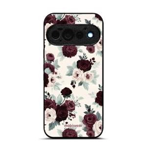 Lesklý kryt na mobil Google Pixel 11 Pro - Mobiwear Glossy GB31G, růže se šalvějí na krémové