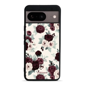 Lesklý kryt na mobil Google Pixel 8 - Mobiwear Glossy GB31G, růže se šalvějí na krémové