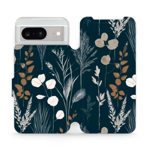 Flip pouzdro na mobil Google Pixel 8 - Mobiwear VB27S, trávy na sytě tyrkysové