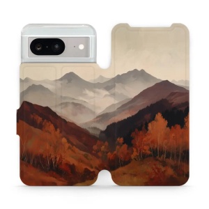 Flip pouzdro na mobil Google Pixel 8 - Mobiwear VB35S, mlhavé údolí v horách