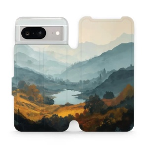 Flip pouzdro na mobil Google Pixel 8 - Mobiwear VB36S, jezero v údolí