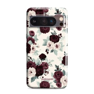 Odolný kryt na mobil Google Pixel 8 Pro - Mobiwear Elite Pro EB31E, růže se šalvějí na krémové