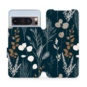 Flip pouzdro na mobil Google Pixel 8 Pro - Mobiwear VB27S, trávy na sytě tyrkysové