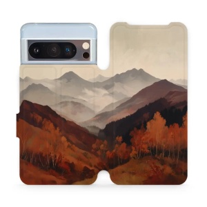Flip pouzdro na mobil Google Pixel 8 Pro - Mobiwear VB35S, mlhavé údolí v horách