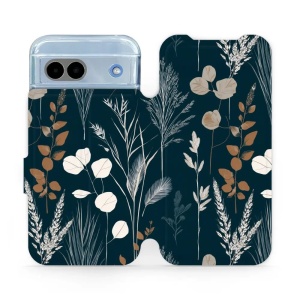 Flip pouzdro na mobil Google Pixel 8a - Mobiwear VB27S, trávy na sytě tyrkysové