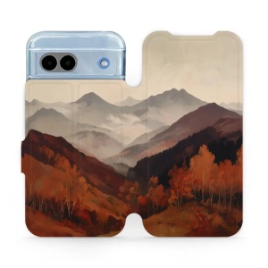 Flip pouzdro na mobil Google Pixel 8a - Mobiwear VB35S, mlhavé údolí v horách