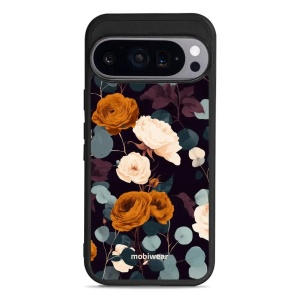 Lesklý kryt na mobil Google Pixel 9 / Pixel 9 Pro - Mobiwear Glossy GB25G, rezavé růže v noci