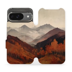 Flip pouzdro na mobil Google Pixel 9 / Pixel 9 Pro - Mobiwear VB35S, mlhavé údolí v horách