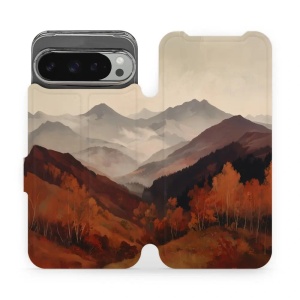 Flip pouzdro na mobil Google Pixel 9 Pro XL - Mobiwear VB35S, mlhavé údolí v horách