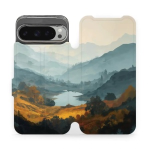 Flip pouzdro na mobil Google Pixel 9 Pro XL - Mobiwear VB36S, jezero v údolí