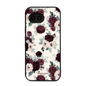 Lesklý kryt na mobil Google Pixel 9a - Mobiwear Glossy GB31G, růže se šalvějí na krémové