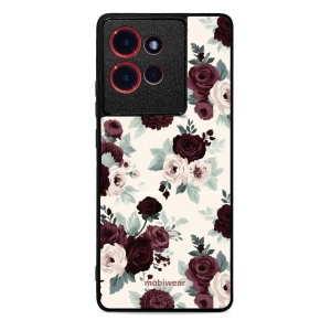 Lesklý kryt na mobil Motorola Edge 50 - Mobiwear Glossy GB31G, růže se šalvějí na krémové