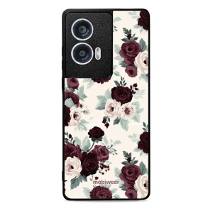 Lesklý kryt na mobil Motorola Edge 50 Fusion - Mobiwear Glossy GB31G, růže se šalvějí na krémové