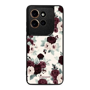 Lesklý kryt na mobil Motorola Edge 50 Neo - Mobiwear Glossy GB31G, růže se šalvějí na krémové