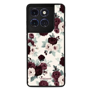Lesklý kryt na mobil Motorola Edge 60 Pro - Mobiwear Glossy GB31G, růže se šalvějí na krémové