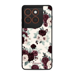 Lesklý kryt na mobil Motorola Edge 70 - Mobiwear Glossy GB31G, růže se šalvějí na krémové