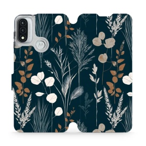 Flip pouzdro na mobil Motorola Moto E20 - Mobiwear VB27S, trávy na sytě tyrkysové