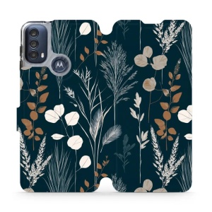 Flip pouzdro na mobil Motorola Moto E30 / Moto E40 - Mobiwear VB27S, trávy na sytě tyrkysové