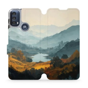 Flip pouzdro na mobil Motorola Moto E30 / Moto E40 - Mobiwear VB36S, jezero v údolí