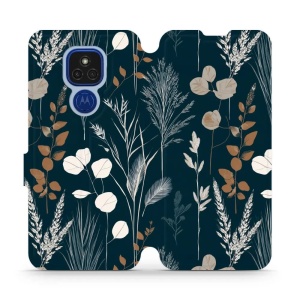 Flip pouzdro na mobil Motorola Moto G9 Play / Moto E7 Plus - Mobiwear VB27S, trávy na sytě tyrkysové