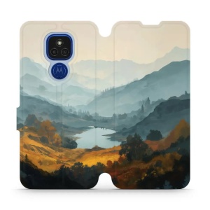 Flip pouzdro na mobil Motorola Moto G9 Play / Moto E7 Plus - Mobiwear VB36S, jezero v údolí