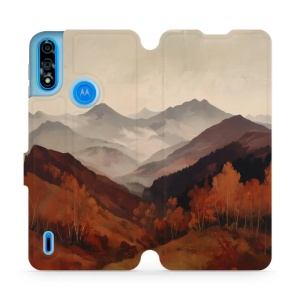 Flip pouzdro na mobil Motorola Moto E7 Power / Moto E7i Power - Mobiwear VB35S, mlhavé údolí v horách