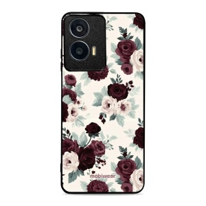 Lesklý kryt na mobil Motorola Moto G04 - Mobiwear Glossy GB31G, růže se šalvějí na krémové